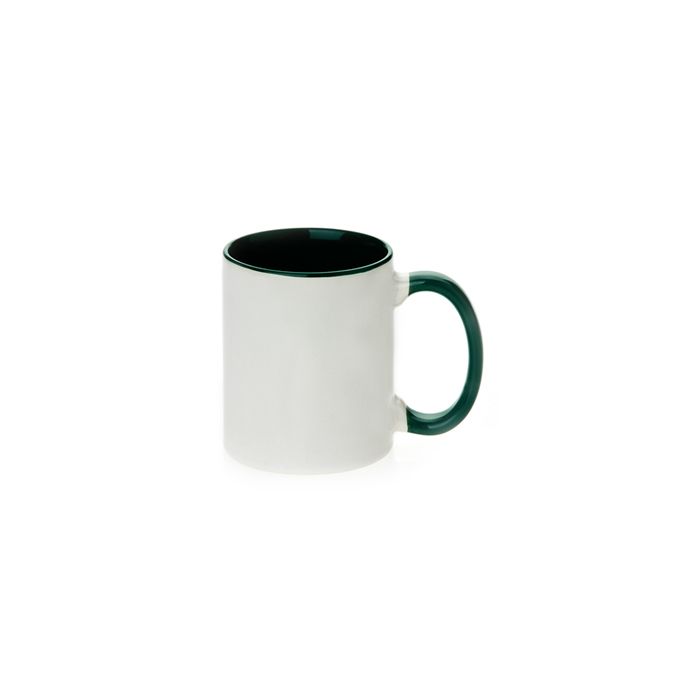 Mug blanc et Vert Foncé