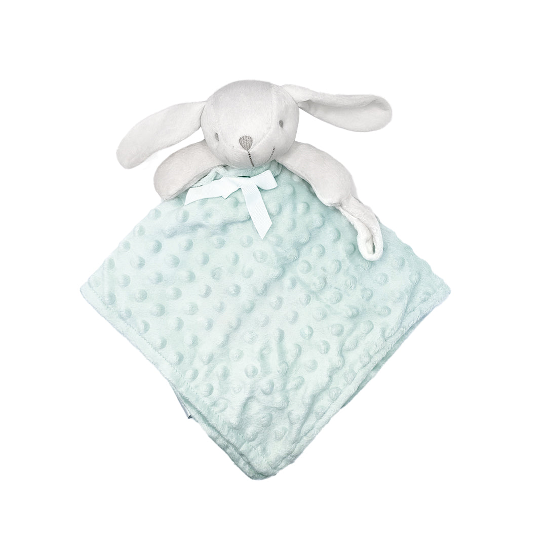Doudou lapin avec attache vert
