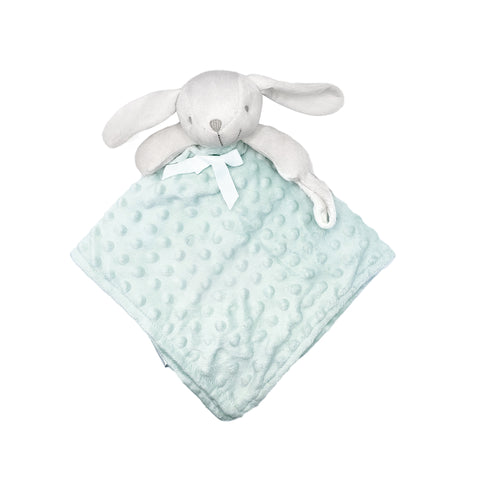 Doudou lapin avec attache vert
