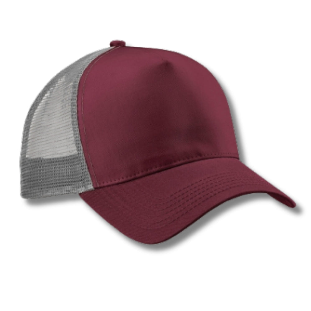 Casquette trucker bordeaux/grise