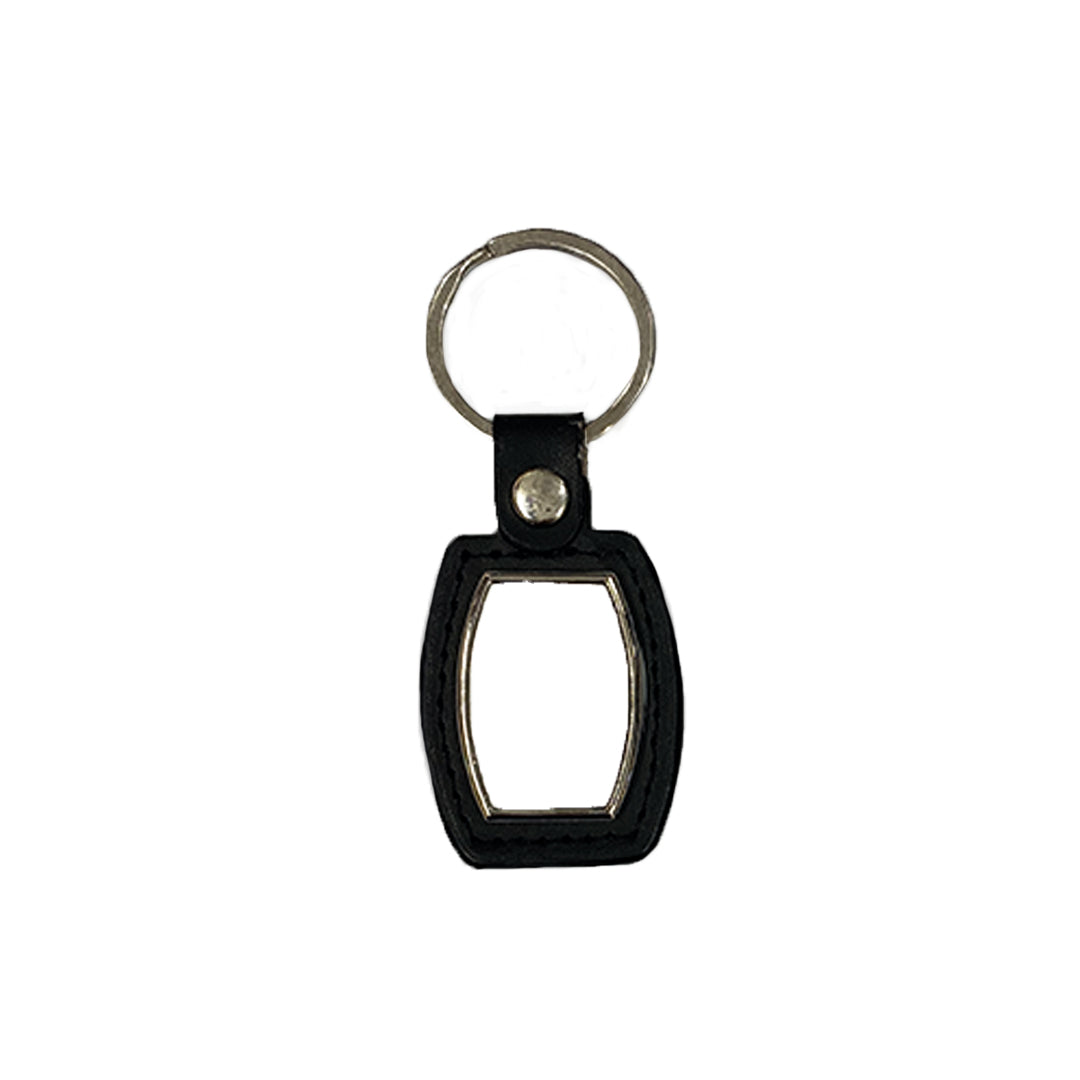 Porte-clés en cuir - Rectangle courbée