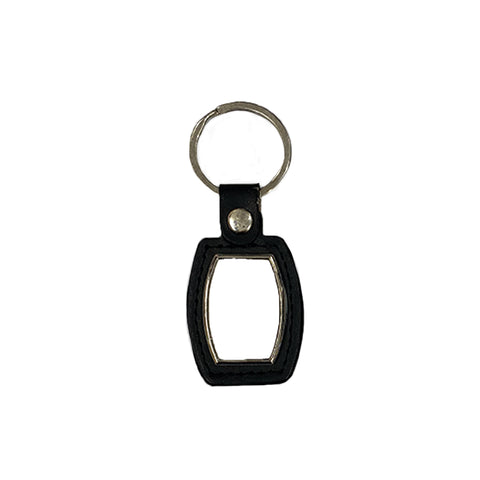 Porte-clés en cuir - Rectangle courbée
