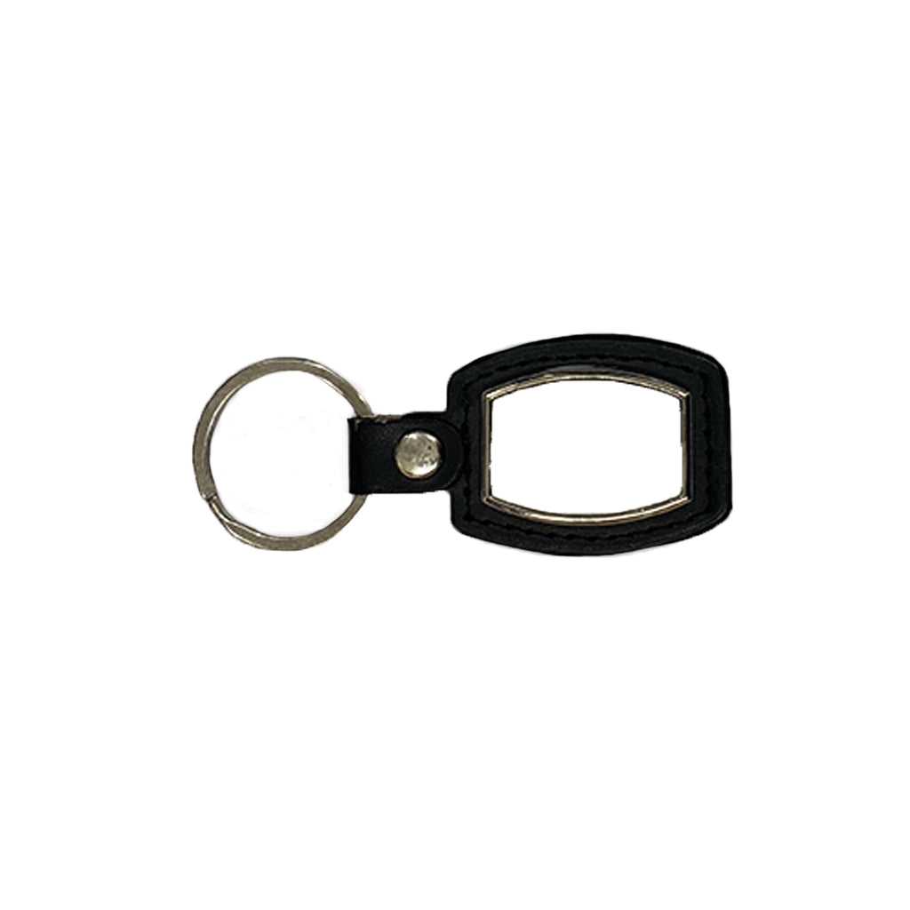 Porte-clés en cuir - Rectangle courbée
