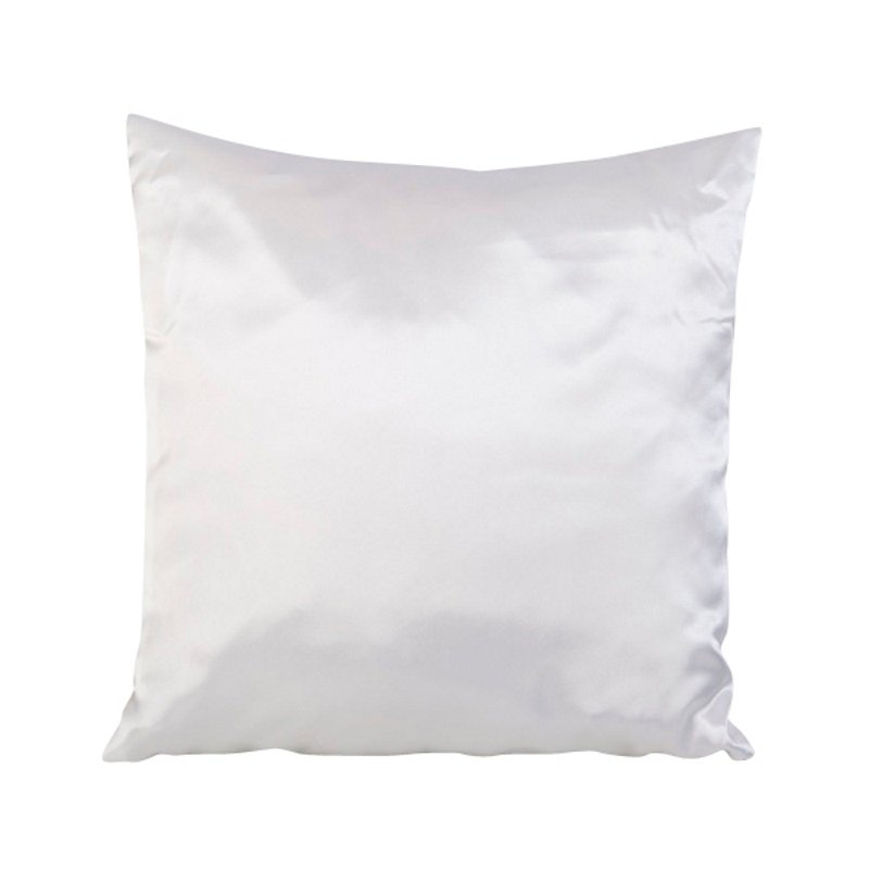 Coussin carré en satin blanc H45 X L45 cm