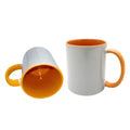 Mug blanc et Jaune Orangé