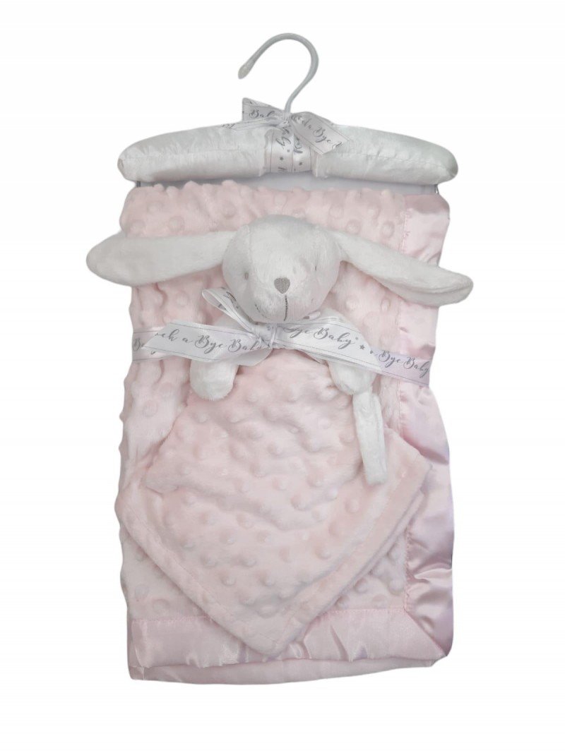 Coffret plaid et doudou - Rose